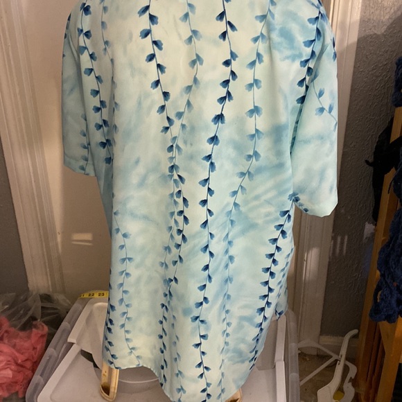 Vintage Fitting Image Floral top size 18/20 shoulder pads & cloth covered button - Picture 7 of 10